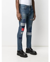 dunkelblaue Jeans mit Flicken von Junya Watanabe