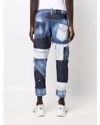 dunkelblaue Jeans mit Flicken von DSQUARED2