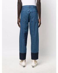 dunkelblaue Jeans mit Flicken von Helmut Lang