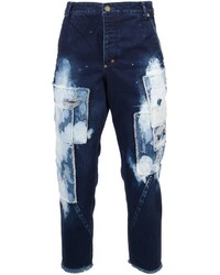 dunkelblaue Jeans mit Flicken von Song For The Mute