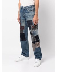 dunkelblaue Jeans mit Flicken von Junya Watanabe MAN