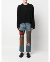 dunkelblaue Jeans mit Flicken von Junya Watanabe MAN