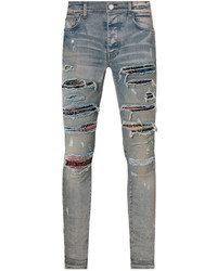 dunkelblaue Jeans mit Paisley-Muster von Amiri