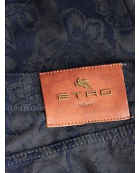 dunkelblaue Jeans mit Paisley-Muster von Etro