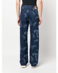 dunkelblaue Jeans mit Paisley-Muster von Jacquemus