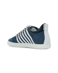 dunkelblaue Jeans niedrige Sneakers von DSQUARED2