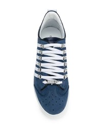 dunkelblaue Jeans niedrige Sneakers von DSQUARED2