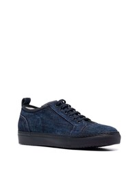 dunkelblaue Jeans niedrige Sneakers von Doucal's