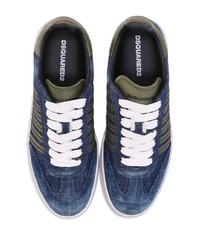 dunkelblaue Jeans niedrige Sneakers von DSQUARED2