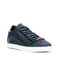 dunkelblaue Jeans niedrige Sneakers von DSQUARED2