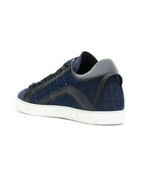 dunkelblaue Jeans niedrige Sneakers von DSQUARED2