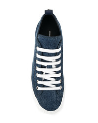 dunkelblaue Jeans niedrige Sneakers von DSQUARED2