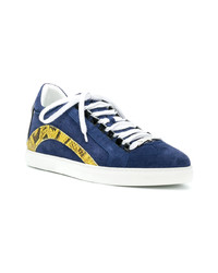 dunkelblaue Jeans niedrige Sneakers von DSQUARED2