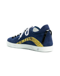 dunkelblaue Jeans niedrige Sneakers von DSQUARED2