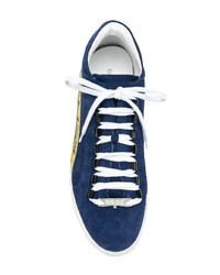 dunkelblaue Jeans niedrige Sneakers von DSQUARED2