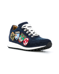 dunkelblaue Jeans niedrige Sneakers von DSQUARED2