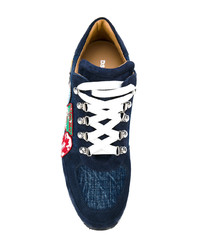 dunkelblaue Jeans niedrige Sneakers von DSQUARED2