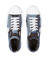 dunkelblaue Jeans niedrige Sneakers von Dolce & Gabbana