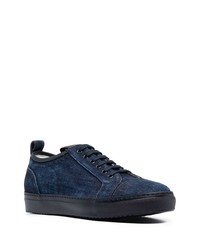 dunkelblaue Jeans niedrige Sneakers von Doucal's