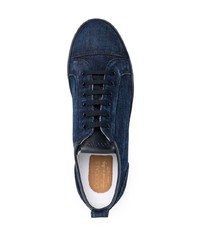 dunkelblaue Jeans niedrige Sneakers von Doucal's