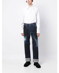 dunkelblaue Jeans von Yohji Yamamoto