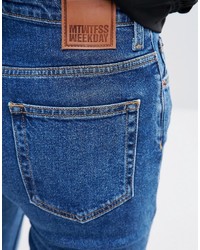 dunkelblaue Jeans von Weekday