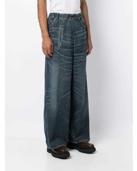 dunkelblaue Jeans von Maison Mihara Yasuhiro