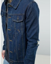 dunkelblaue Jeansjacke