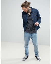 dunkelblaue Jeansjacke