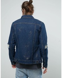 dunkelblaue Jeansjacke