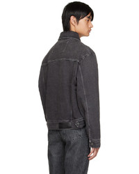 dunkelblaue Jeansjacke von AMI Alexandre Mattiussi