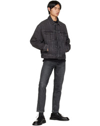 dunkelblaue Jeansjacke von AMI Alexandre Mattiussi