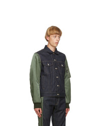 dunkelblaue Jeansjacke von Alexander McQueen