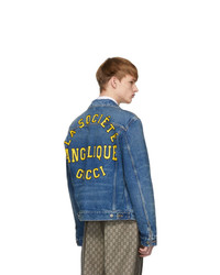 dunkelblaue Jeansjacke von Gucci