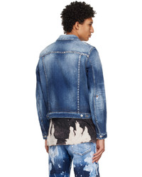 dunkelblaue Jeansjacke von DSQUARED2