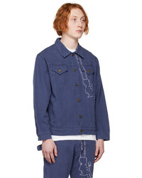dunkelblaue Jeansjacke von KidSuper