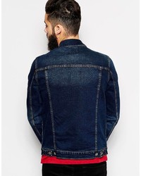 dunkelblaue Jeansjacke von Asos