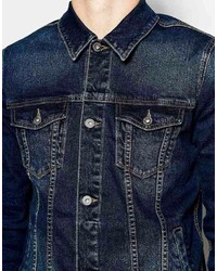 dunkelblaue Jeansjacke von Asos