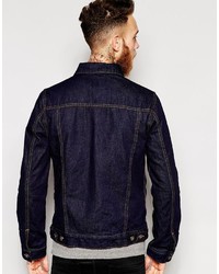 dunkelblaue Jeansjacke von Asos