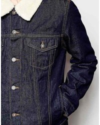 dunkelblaue Jeansjacke von Asos