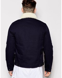 dunkelblaue Jeansjacke von Asos