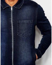 dunkelblaue Jeansjacke von Asos