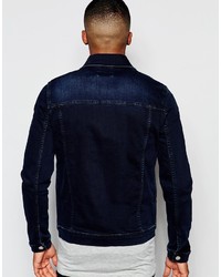 dunkelblaue Jeansjacke von Asos