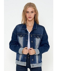 dunkelblaue Jeansjacke von Denim Hunter