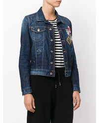 dunkelblaue Jeansjacke von Dsquared2