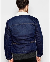 dunkelblaue Jeansjacke von Wrangler