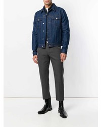 dunkelblaue Jeansjacke von AMI Alexandre Mattiussi