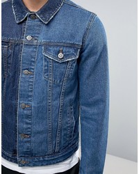 dunkelblaue Jeansjacke von Asos