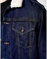 dunkelblaue Jeansjacke von Reclaimed Vintage