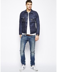 dunkelblaue Jeansjacke von G Star